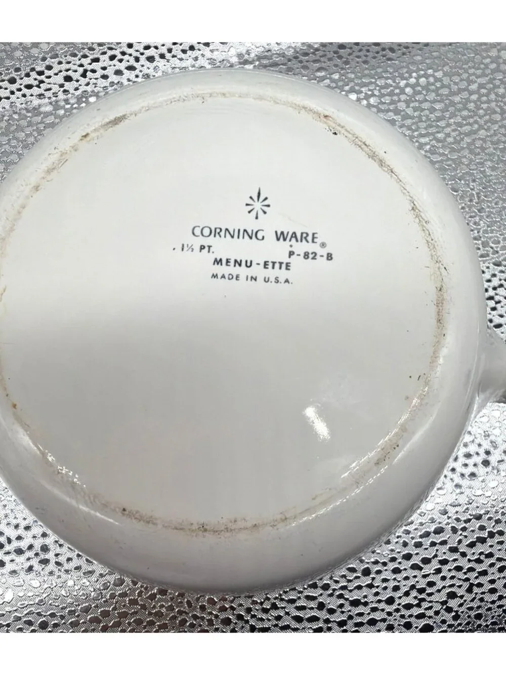 Vintage Corningware Pyrex Cornflower Blue P-82-B Menu-Ette 1.5 Pint Saucepan